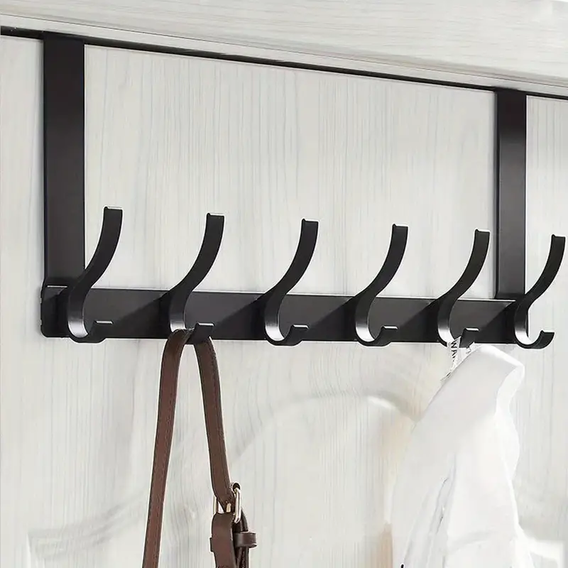 Door Hooks Rack 6 Door Hanger Hooks Door Towel Rack Hanging - Temu